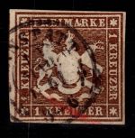 Württemberg 11 a gestempelt tief geprüft Irtenkauf BPP #DEL54