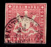 Württemberg 14 gestempelt signiert #DEL63
