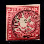 Württemberg 14 a gestempelt tiefst geprüft Irtenkauf BPP #DEL65