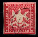 Württemberg 14 a gestempelt tiefst geprüft Irtenkauf BPP #DEL66