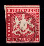 Württemberg 14 a gestempelt geprüft Irtenkauf BPP #DEL68