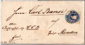 Oldenburg 18 A auf Brief nach Minden #DEM79