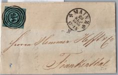 Thurn & Taxis 12 auf Brief als Einzelfrankatur typischer Taxisschnitt #DEM99