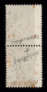 Deutsches Reich 35 a senkrechtes Paar gestempelt geprüft #DEQ41