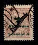 Deutsches Reich Dienstmarken 84 gestempelt geprüft Infla Berlin #DES31