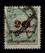 Deutsches Reich Dienstmarken 87 gestempelt geprüft Infla Berlin #DES34
