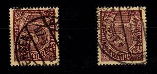 Deutsches Reich Dienstmarken 33 b+c gestempelt geprüft Infla Berlin #DES36