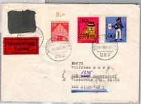 Bund Brd Pk I c auf Brief als Mischfrankatur Postkrieg #DBO05