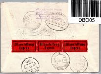 Bund Brd Pk I c auf Brief als Mischfrankatur Postkrieg #DBO05