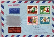 Bund Brd Pk I c auf Brief als Mischfrankatur Postkrieg #DBO16