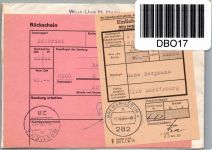 Bund Brd Pk I e auf Brief als Mischfrankatur Postkrieg #DBO17