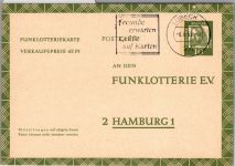 BRD FP9 als Ganzsache Funklotterie Postkarte #DBO22