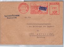 AFS Frankfurt 1950 auf Brief Autostraßenamt #DBO67