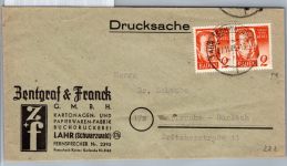 Französische Zone Baden 28 auf Brief Drucksache #DBO85