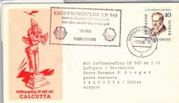 Berlin 171 auf Brief Erstflug Calcutta #DBP12