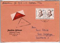 Berlin 171 auf Brief als Mehrfachfrankatur Nachnahme #DBP17