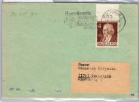 Berlin 91 Oberrand auf Brief Drucksache #DBP18