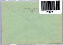 Berlin 91 Oberrand auf Brief Drucksache #DBP18