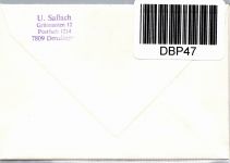 BRD Bund 454 DZ 10 auf Brief mit 2 Viererblocks #DBP47