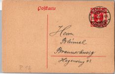 Danzig P 12 als Ganzsache im Fernverkehr #DBQ05