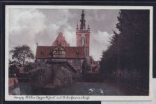 Ak Danzig Müller Gewerkshaus u. St. Katharienenkirche FP. Oliva 2.1.41 #DBQ20