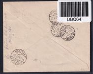 Deutsches Reich 107-109 auf Brief Einschreiben Weimar #DBQ64