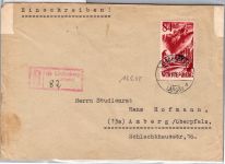 Französische Zone Baden 26 auf Brief als Einzelfrankatur Einschreiben #DCG49