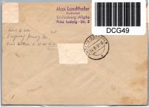 Französische Zone Baden 26 auf Brief als Einzelfrankatur Einschreiben #DCG49