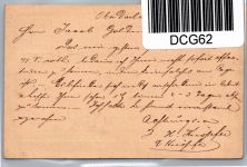 Deutsches Reich P 1 als Ganzsache nachverwendeter Preußen Stempel #DCG62