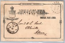 AD Helgoland P 6 als Ganzsache mit Zierstempel Ju 18 1890 #DCG67