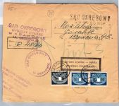 Generalgouvernement Dienstmarken 17, 24 auf Brief Krakau #DCH59