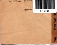 Bi-Zone 7 als Paar auf Brief mit Zensurstempel #DCI88