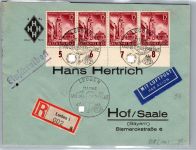 Deutsches Reiich 808 auf Brief Einschreiben Luftpost #DCI90