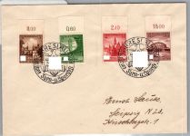 Deutsches Reiich 665-668 auf Brief mit Sonderstempel Breslau #DCI91