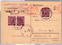 Alliierte Besetzung 921 auf Brief Zensur #DCI99