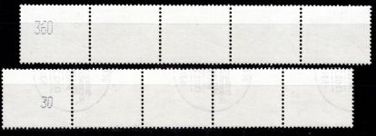 BRD Bund 2313-2314 R 5er Streifen gestempelt Rollenmarke SWK #DES71