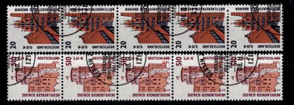 BRD Bund 2224-2325 R 5er Streifen gestempelt Rollenmarke SWK #DES73