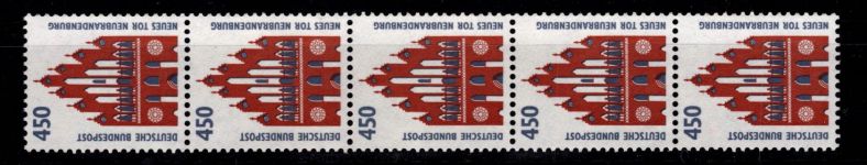 BRD Bund 1623 R I 5er Streifen postfrisch Rollenmarke SWK #DES81