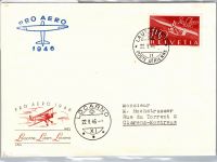 Schweiz 470 als Ersttagsbrief Flugpost #DET26