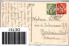 Ak Danzig Zoppot Strand gelaufen 9.8.1929 #DET51