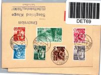 Französische Zone Baden 1-13 auf 2 Karten Einschreiben #DET69