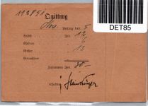 Saargebiet 90 senkrechtes Paar auf Paketkarte Nachnahme #DET85