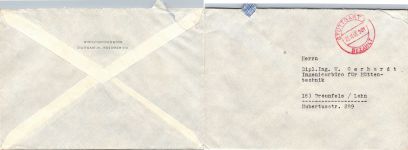 Alliierte Besetzung Lot Freistempel auf Brief Gebühr bezahlt #DEO73