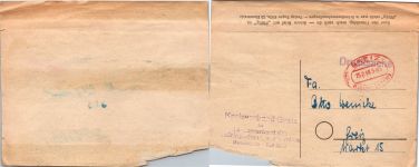 Alliierte Besetzung Lot Freistempel auf Brief Gebühr bezahlt #DEO73