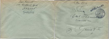 Alliierte Besetzung Lot Freistempel auf Brief Gebühr bezahlt #DEO73