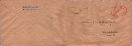 Alliierte Besetzung Lot Freistempel auf Brief Gebühr bezahlt #DEO73