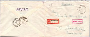 Alliierte Besetzung Lot Freistempel auf Brief Gebühr bezahlt #DEO73