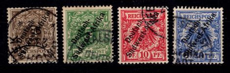 Deutsche Kolonien Südwestafrika 1-4 gestempelt geprüft Czimmek BPP #DFO94