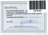 Deutsche Kolonien Südwestafrika 30 B postfrisch Befund Jäschke BPP #DFP45