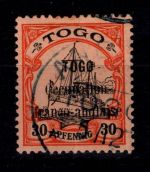 Deutsche Kolonien Togo Französische Besetzung 5 gestempelt gep. Bothe BPP #DFS11